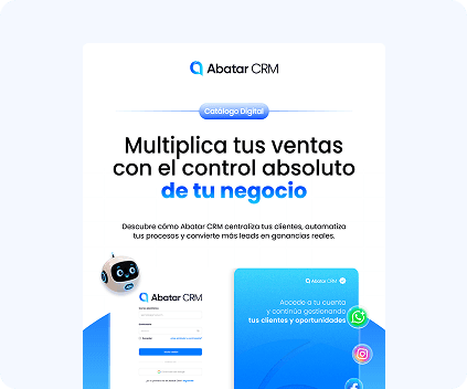 Portada de Catálogo digital de Abatar CRM